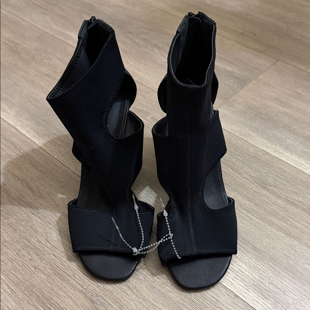 Donald J. Pliner Black Open-Toe Heels